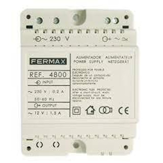 FERMAX - Alimentador para Calha DIN 4Módulos 12Vac 1,5A 4800