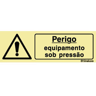 S3FSigns - Placa Fotol.Compressor Sob Pressão 200x100 Perigo